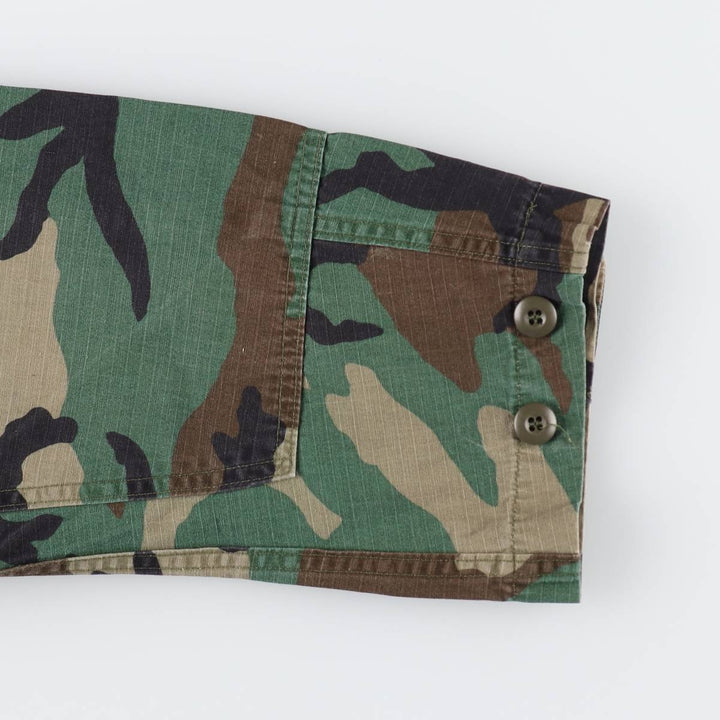 Authentic US military item, 1980'S camouflage pattern woodland camo BDU military jacket, made in USA, LARGE-REGULAR, equivalent to men's L, vintage /eaa514866