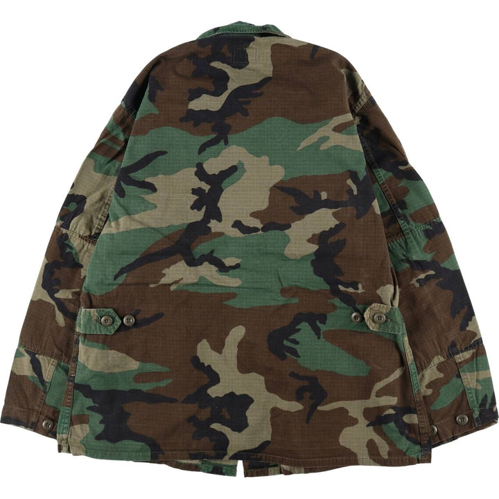 Genuine US military item, 1990'S camouflage pattern woodland camo BDU military jacket, made in USA, MEDIUM-REGULAR, equivalent to men's M /eaa514868