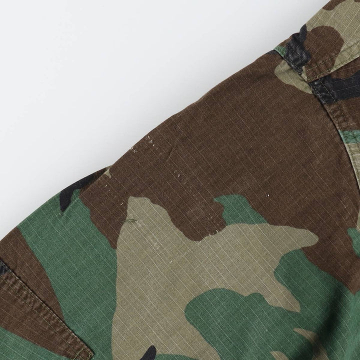 Genuine US military item, 1990'S camouflage pattern woodland camo BDU military jacket, made in USA, MEDIUM-REGULAR, equivalent to men's M /eaa514868