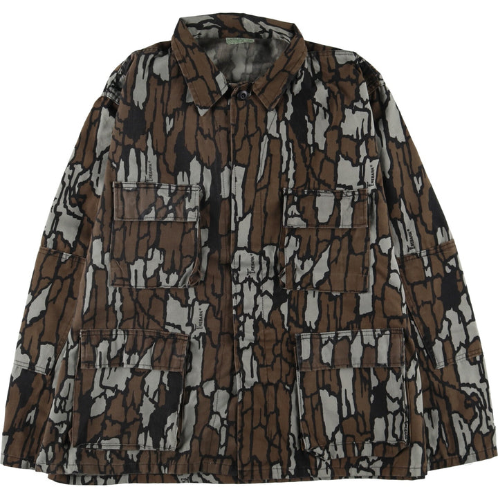 Civilian Camouflage Pattern Tree Bark Camo BDU Military Jacket Made in USA X-LARGE-REGULAR Men's XL equivalent /eaa514869