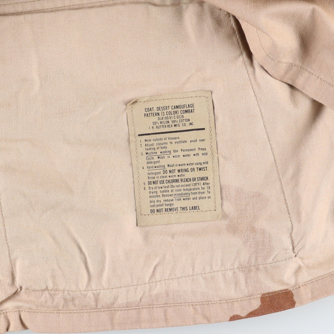 90'S US Military Genuine Camouflage Pattern 3C Desert Camo BDU Military Jacket Made in USA LARGE-REGULAR Men's L equivalent Vintage /eaa514871