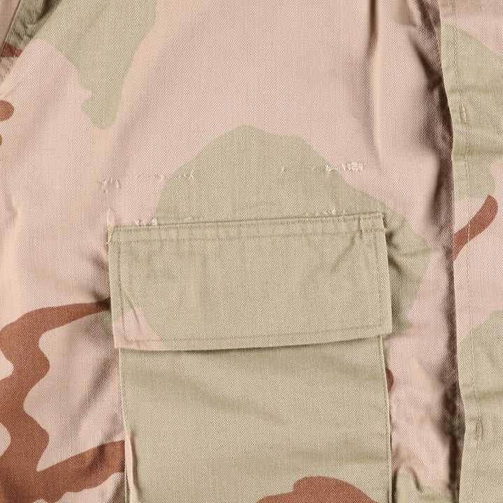 90'S US Military Genuine Camouflage Pattern 3C Desert Camo BDU Military Jacket Made in USA LARGE-REGULAR Men's L equivalent Vintage /eaa514871