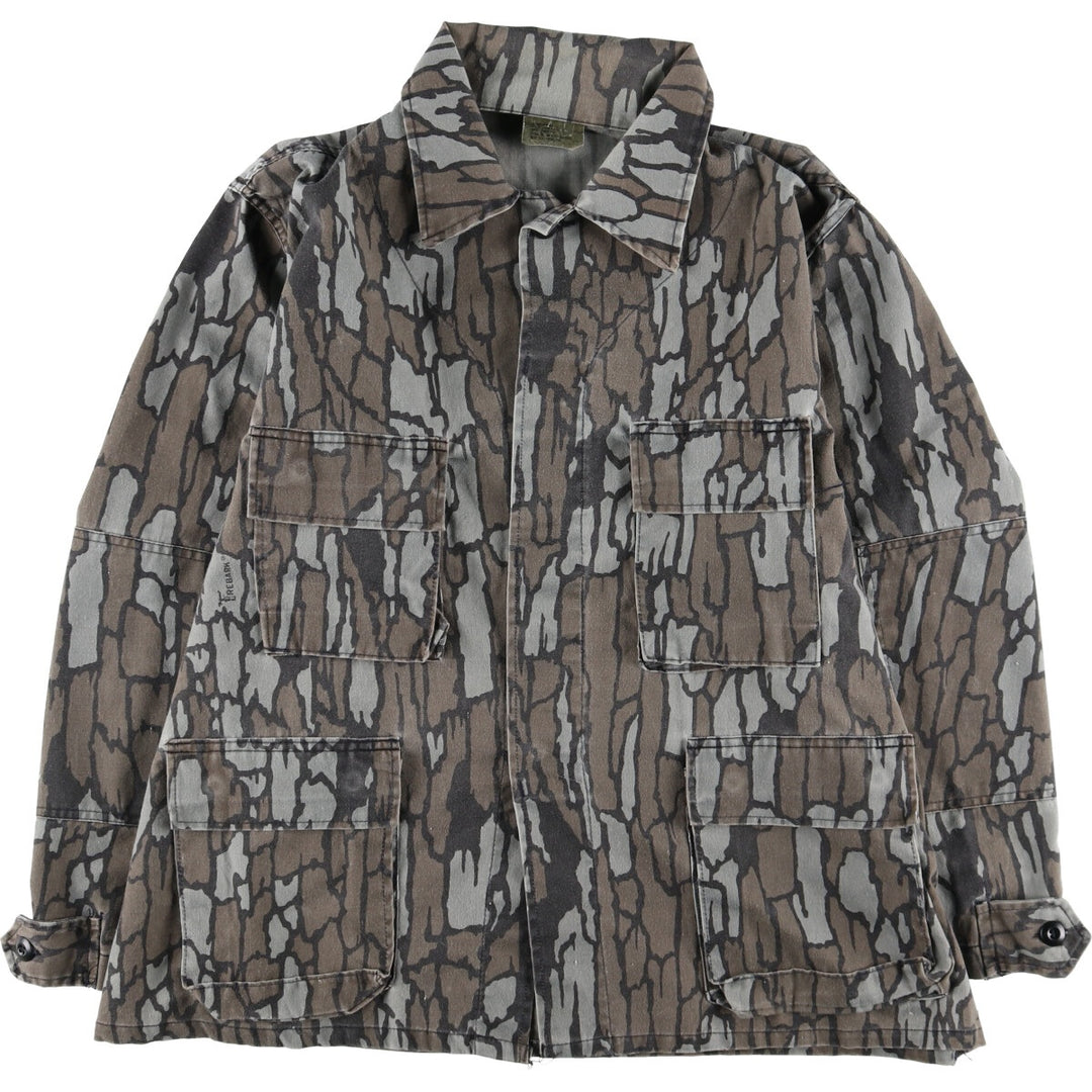 US Military Camouflage Pattern Tree Bark Camo BDU Military Jacket Made in USA X-LARGE-REGULAR Men's XL equivalent /eaa514874