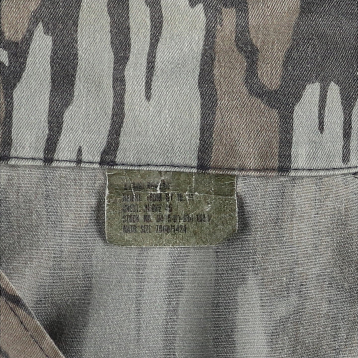 US Military Camouflage Pattern Tree Bark Camo BDU Military Jacket Made in USA X-LARGE-REGULAR Men's XL equivalent /eaa514874