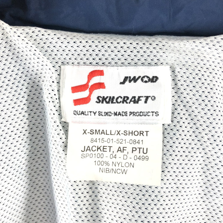 00'S US Military Genuine USAIR.FORCE PTU Training Jacket Nylon Jacket Made in USA X-SMALL/X-SHORT Men's XL equivalent /eaa514879
