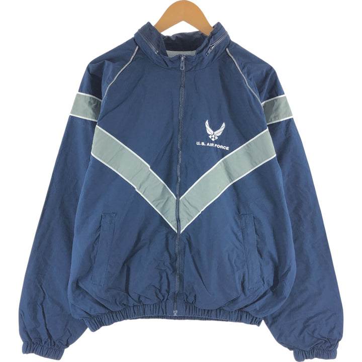 Genuine US military USAIR FORCE 00'S PTU training jacket nylon jacket made in USA LARGE REGULAR equivalent to men's L /eaa514886