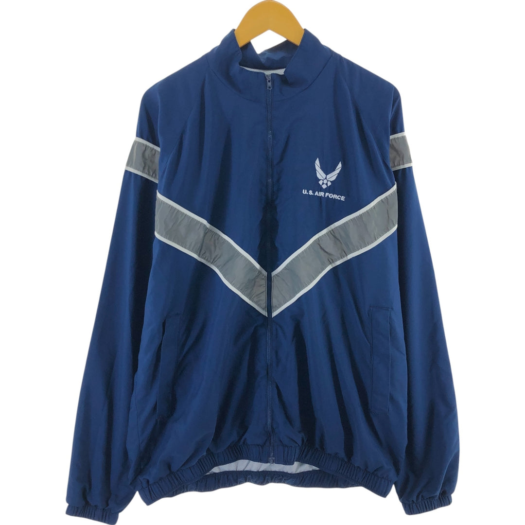 Civilian USAIR FORCE PTU Training Jacket Windbreaker Made in USA LG LONG Men's L equivalent /eaa514889