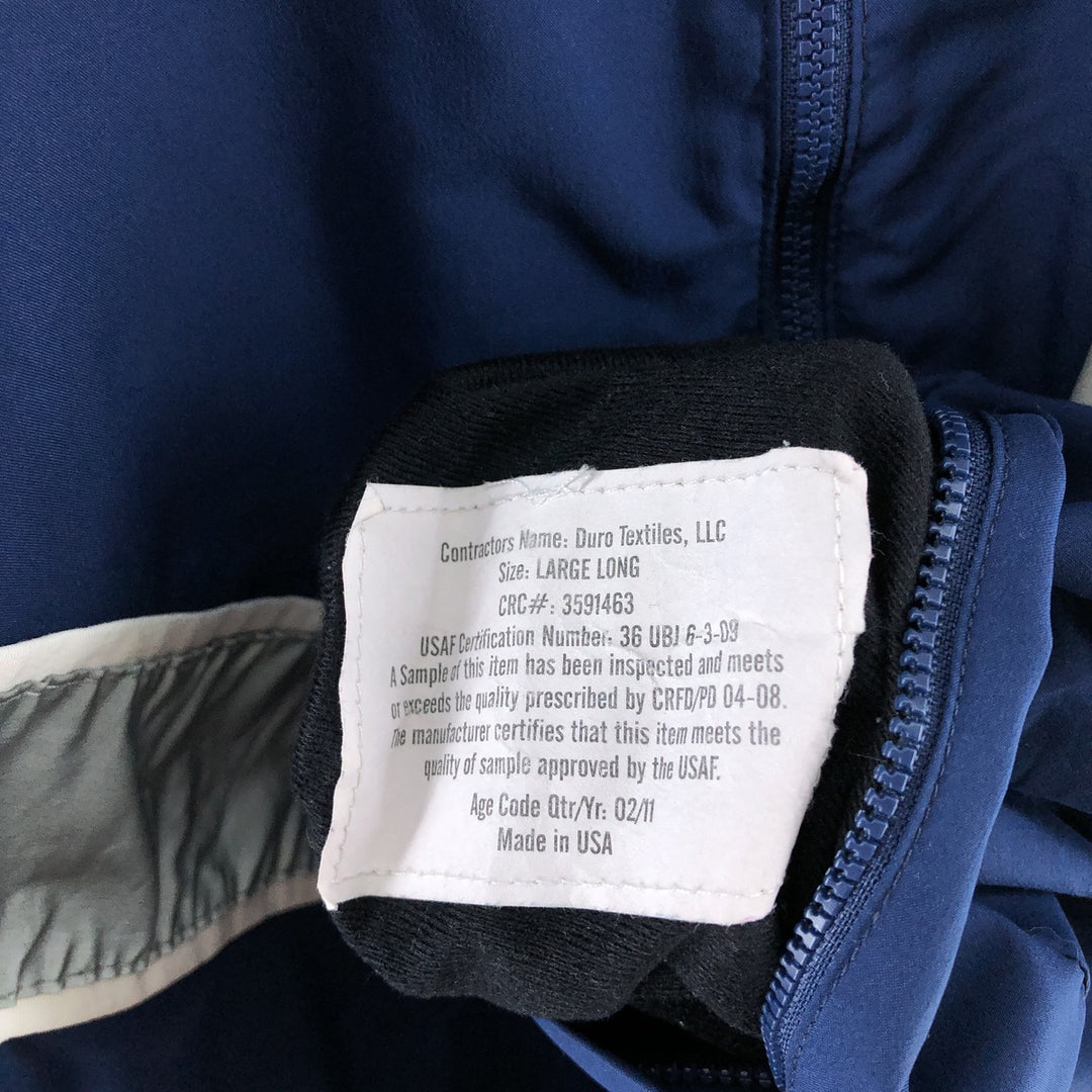 Civilian USAIR FORCE PTU Training Jacket Windbreaker Made in USA LG LONG Men's L equivalent /eaa514889