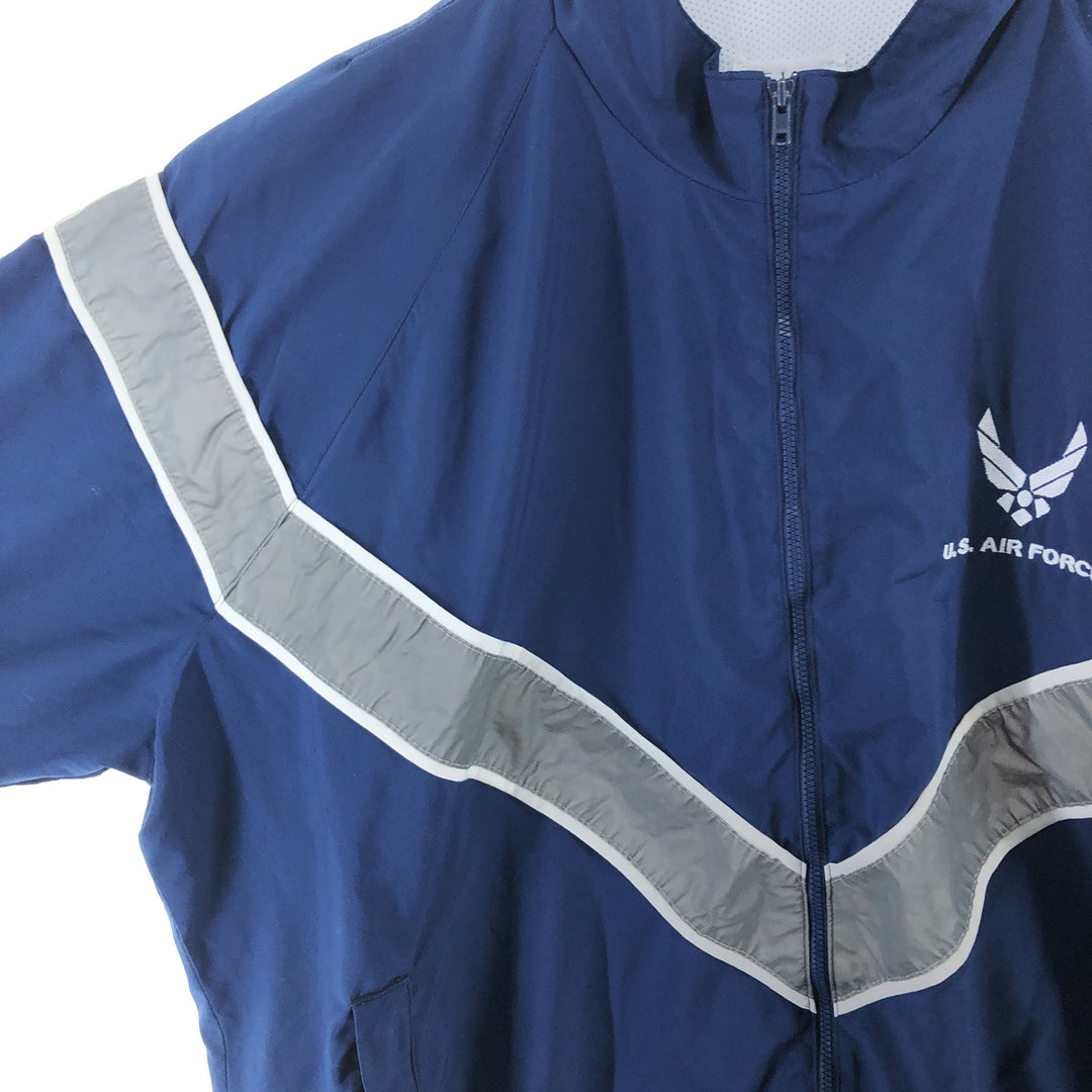 Civilian USAIR FORCE PTU Training Jacket Windbreaker Made in USA LG LONG Men's L equivalent /eaa514889