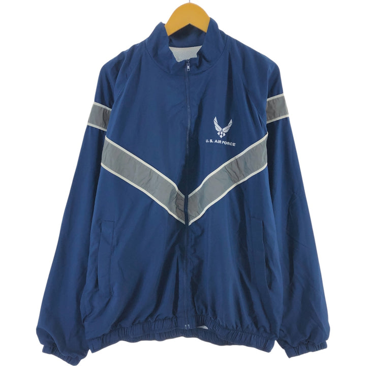 Civilian USAIR FORCE PTU Training Jacket Windbreaker Made in USA LG LONG Men's L equivalent /eaa514893