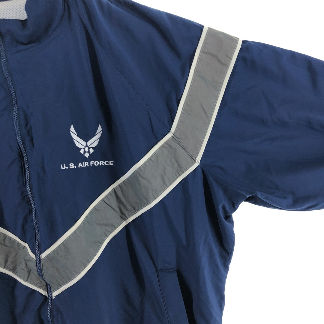 Civilian USAIR FORCE PTU Training Jacket Windbreaker Made in USA LG LONG Men's L equivalent /eaa514893