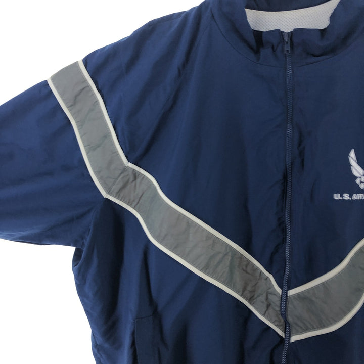 Civilian USAIR FORCE PTU Training Jacket Windbreaker Made in USA LG LONG Men's L equivalent /eaa514893