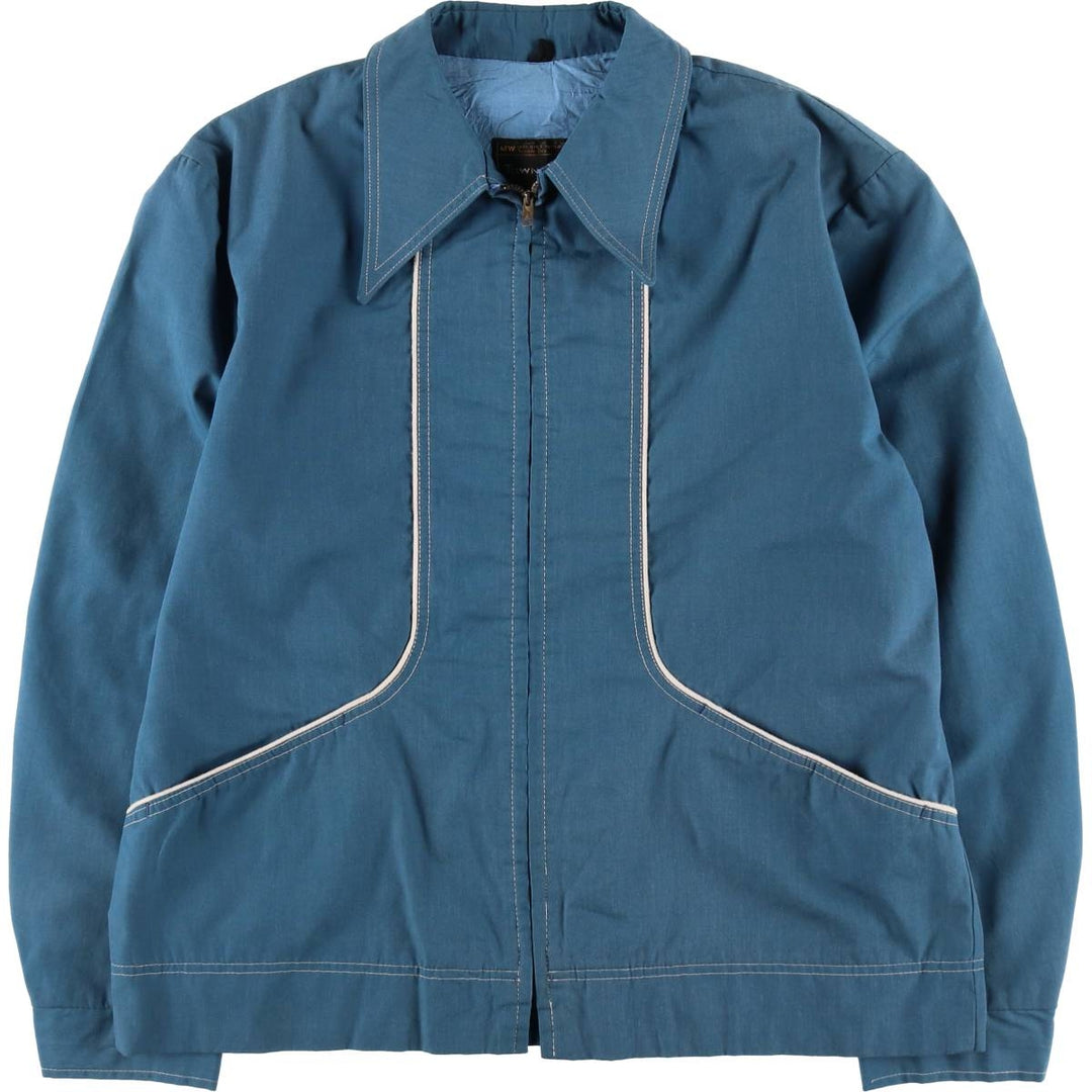 Vintage 1970'S JCPenney TOWNCRAFT zip-up jacket, men's size L unclear Blue type light blue Vintage Second Hand