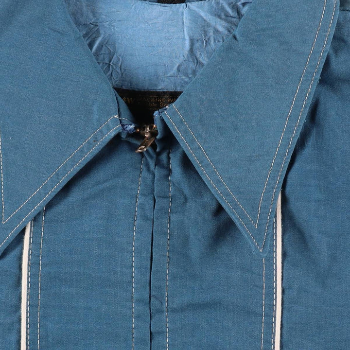 Vintage 1970'S JCPenney TOWNCRAFT zip-up jacket, men's size L unclear Blue type light blue Vintage Second Hand