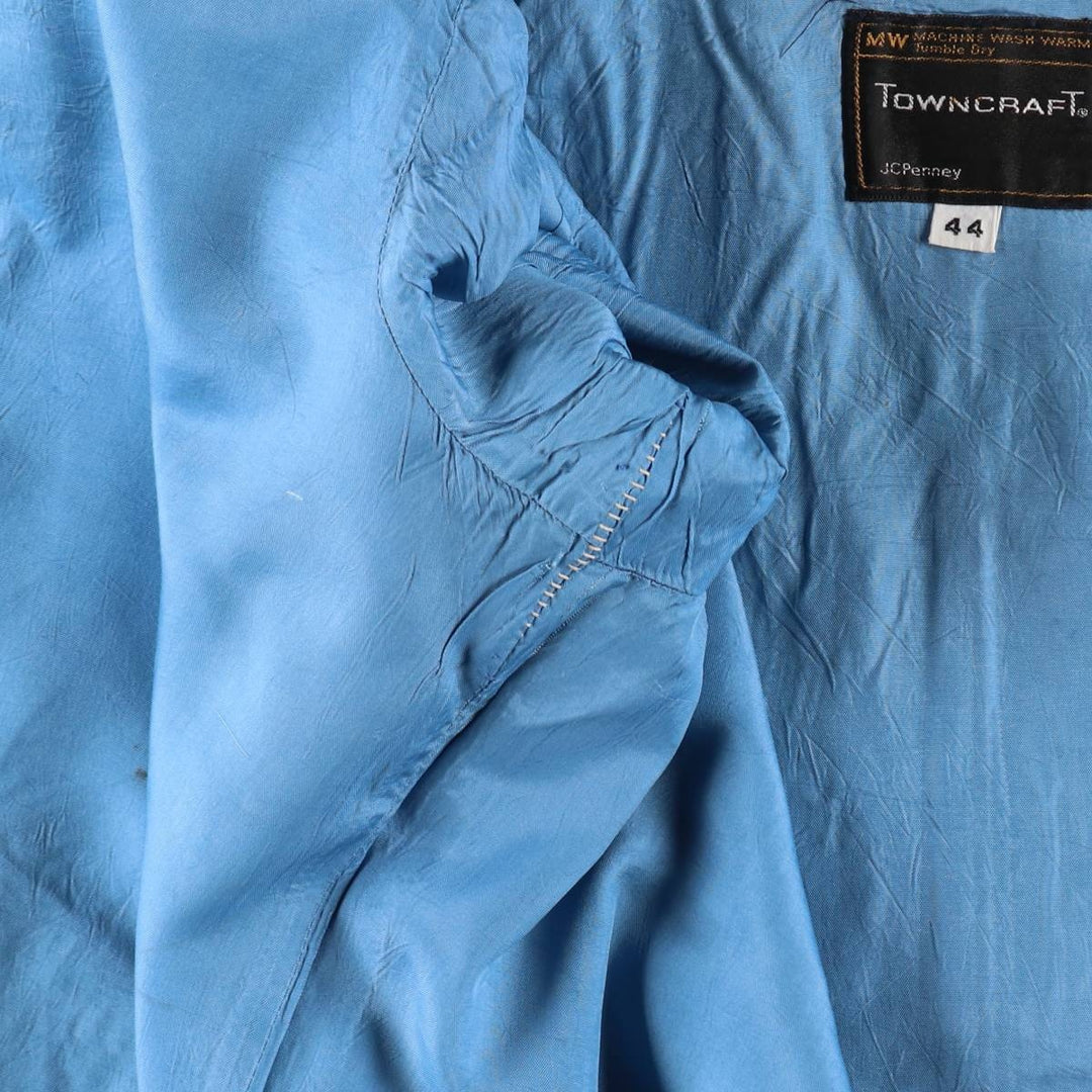 Vintage 1970'S JCPenney TOWNCRAFT zip-up jacket, men's size L unclear Blue type light blue Vintage Second Hand
