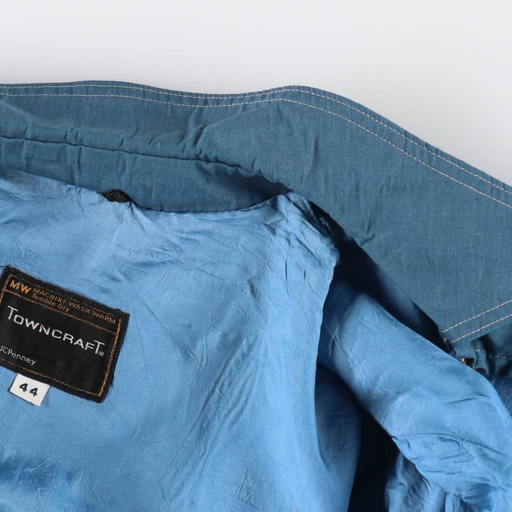 Vintage 1970'S JCPenney TOWNCRAFT zip-up jacket, men's size L unclear Blue type light blue Vintage Second Hand
