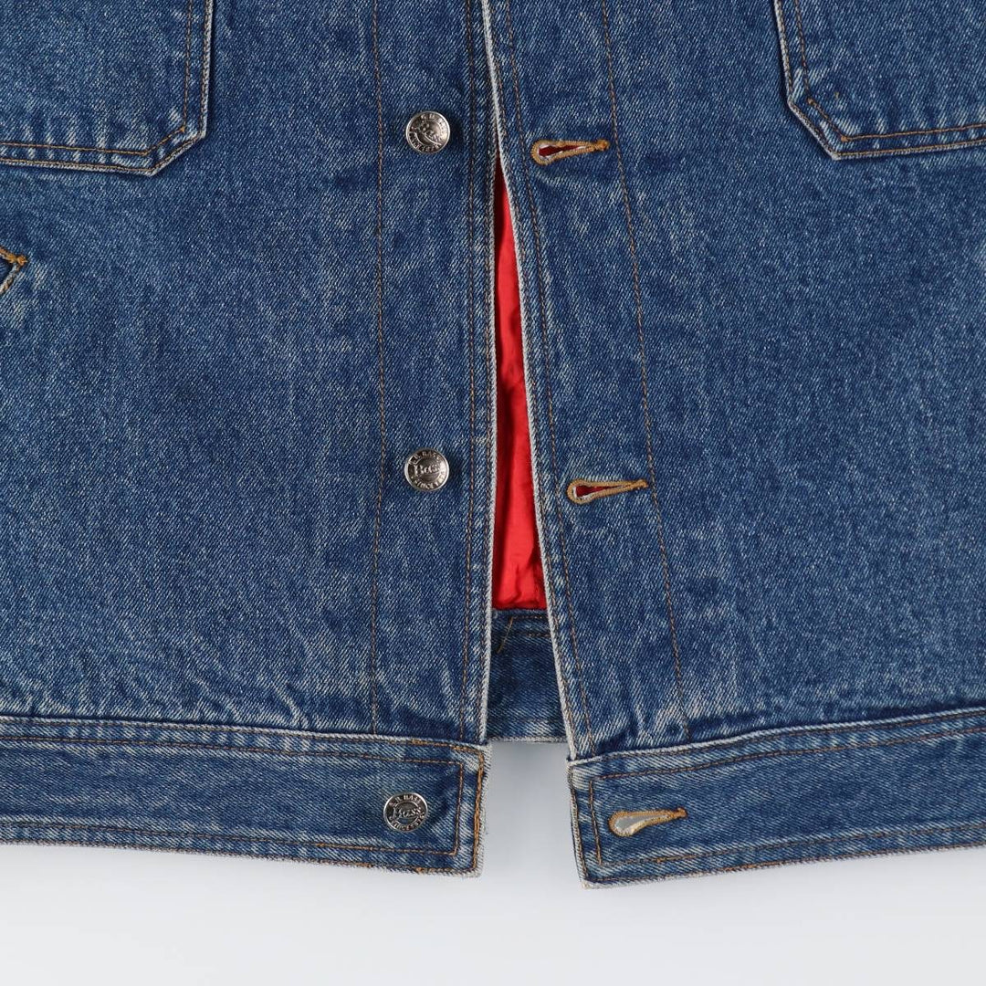 90'S GHBass padded denim jacket, men's size XL, vintage cotton blue type Vintage Second Hand