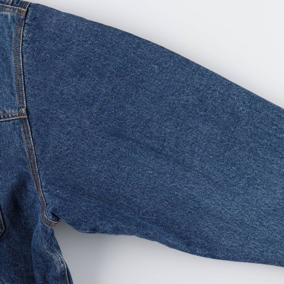90'S GHBass padded denim jacket, men's size XL, vintage cotton blue type Vintage Second Hand