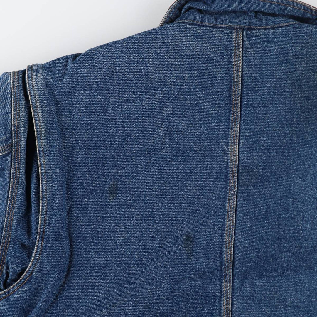 90'S GHBass padded denim jacket, men's size XL, vintage cotton blue type Vintage Second Hand
