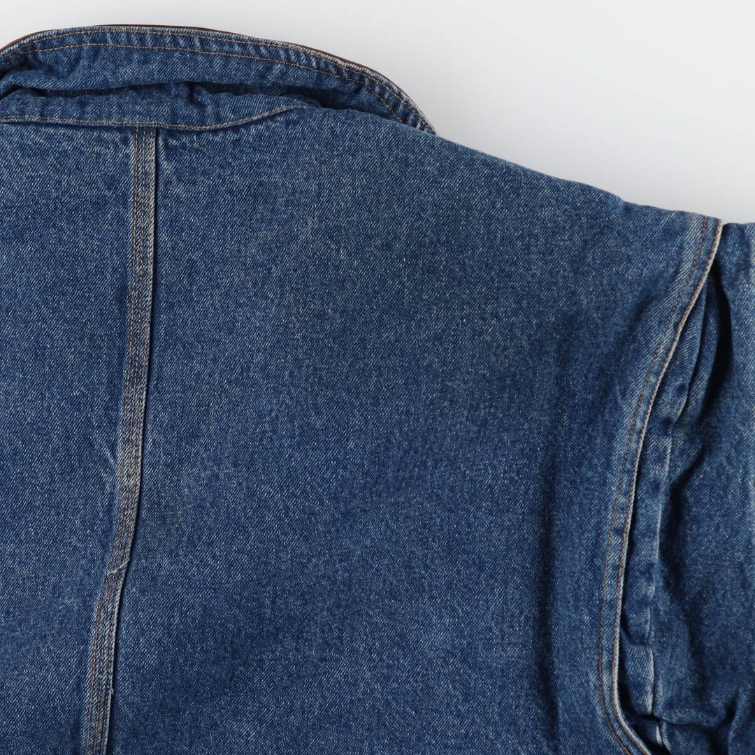 90'S GHBass padded denim jacket, men's size XL, vintage cotton blue type Vintage Second Hand