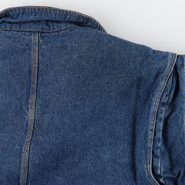 90'S GHBass padded denim jacket, men's size XL, vintage cotton blue type Vintage Second Hand