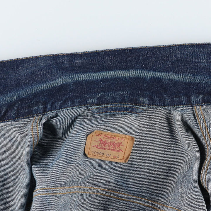 90'S Levi's 70500-04 Euro Model Denim Jacket, Made in Italy, Men's L Size, Vintage /eaa514988