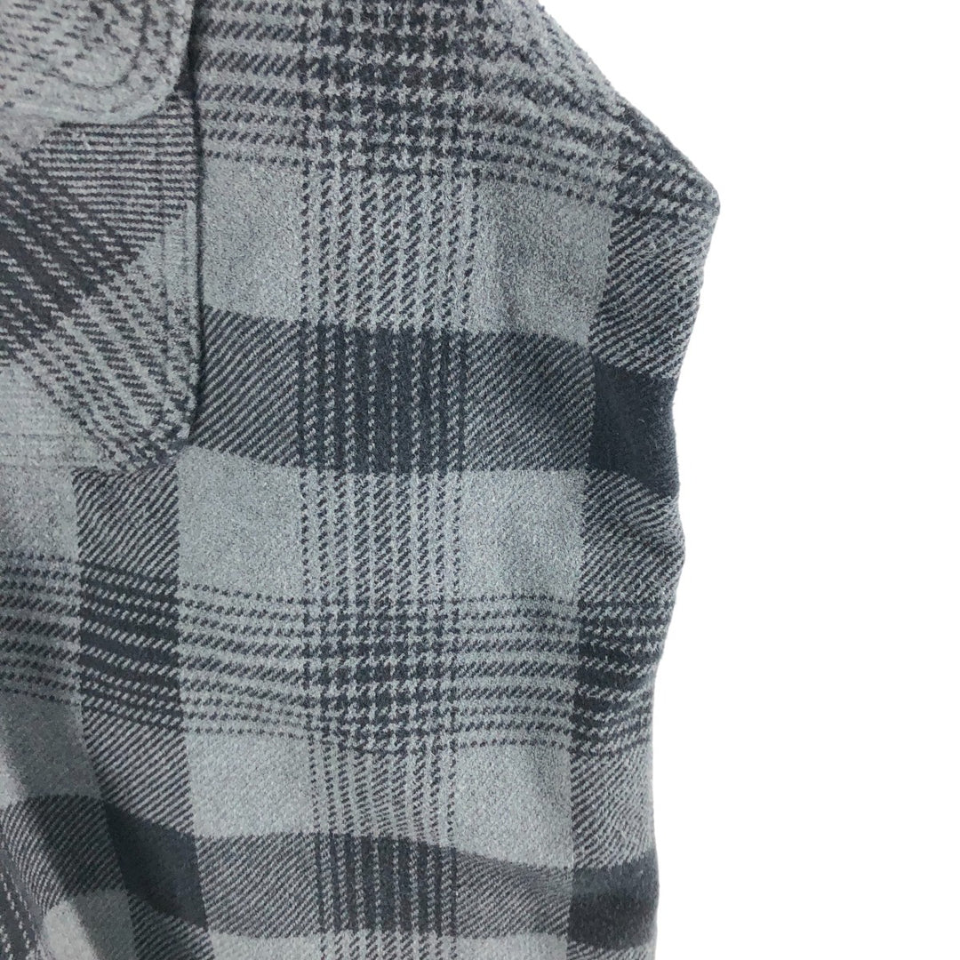 David Taylor Check Pattern Long Sleeve Flannel Check Shirt, Men's Size XL cotton gray type Vintage Second Hand