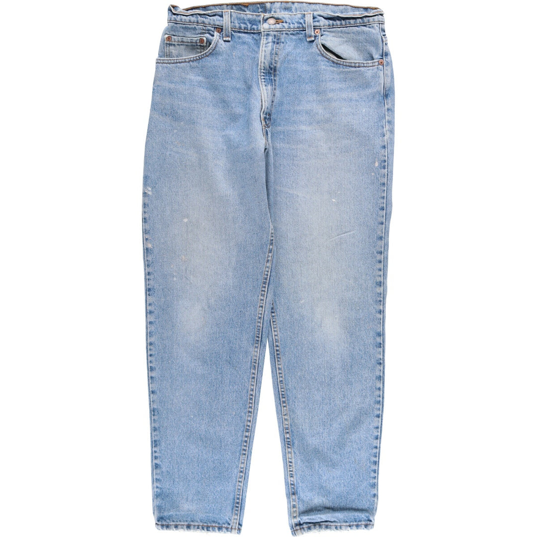90'S Levi's 550 Relaxed Fit Tapered Leg Denim Pants, Made in the USA, Men's, Size 35, Vintage cotton Blue type light blue Vintage Second Hand