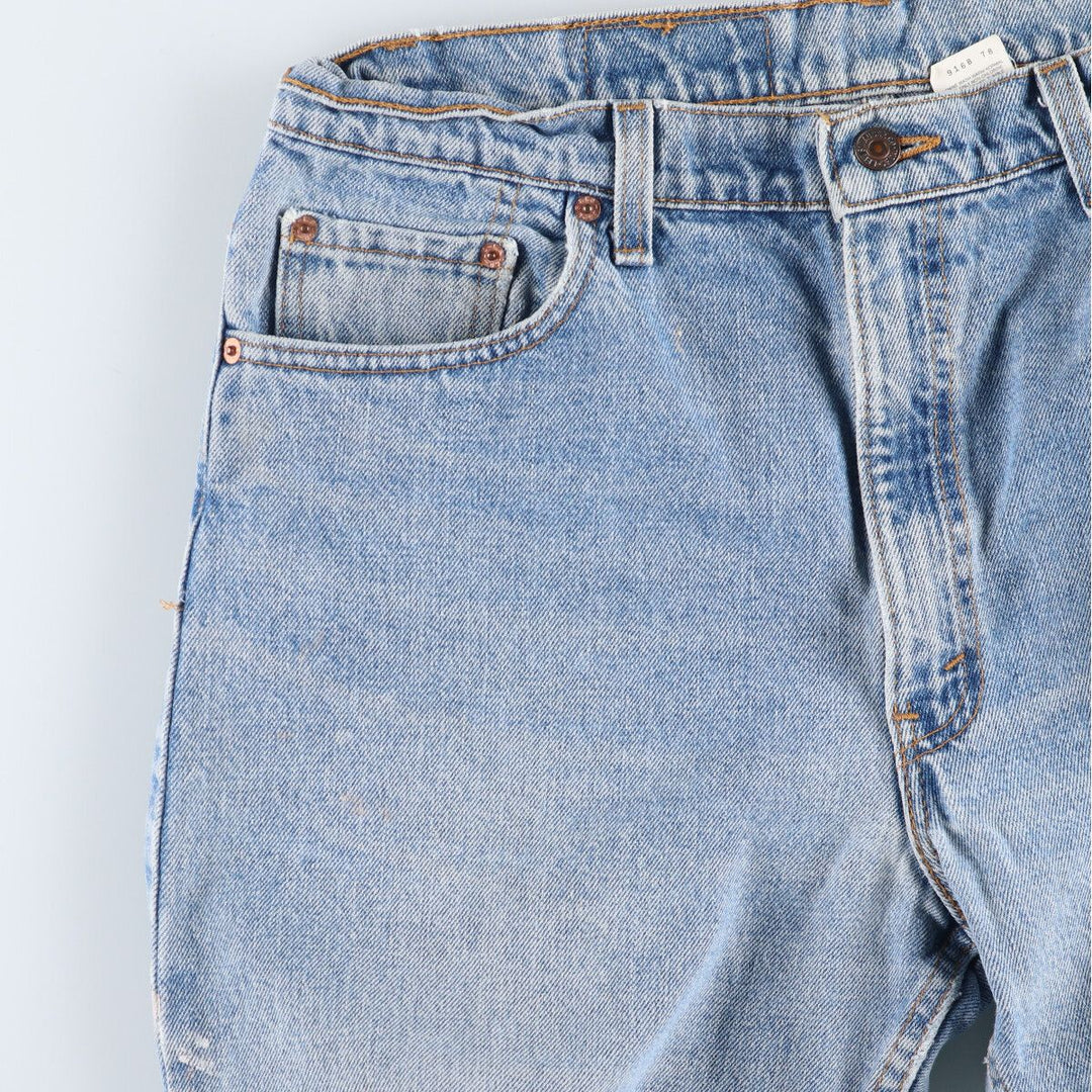 90'S Levi's 550 Relaxed Fit Tapered Leg Denim Pants, Made in the USA, Men's, Size 35, Vintage cotton Blue type light blue Vintage Second Hand