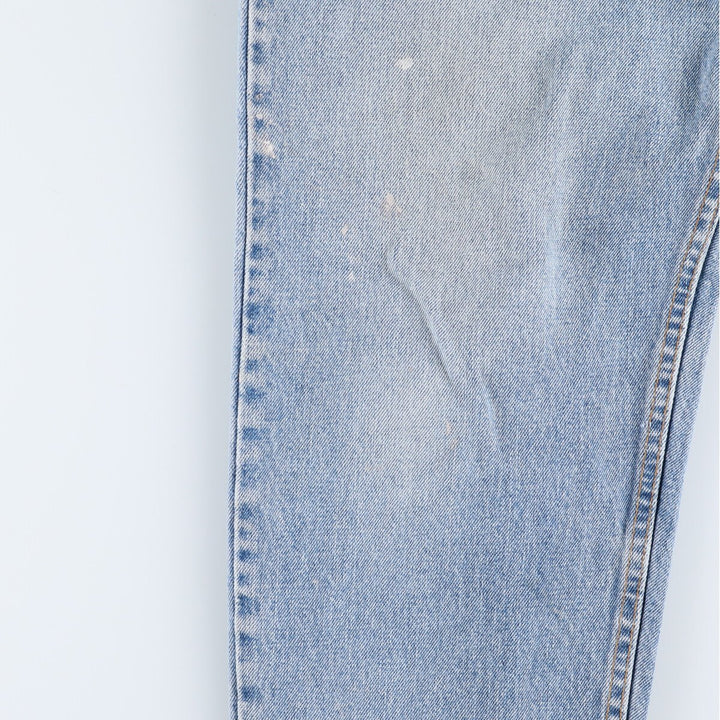 90'S Levi's 550 Relaxed Fit Tapered Leg Denim Pants, Made in the USA, Men's, Size 35, Vintage cotton Blue type light blue Vintage Second Hand