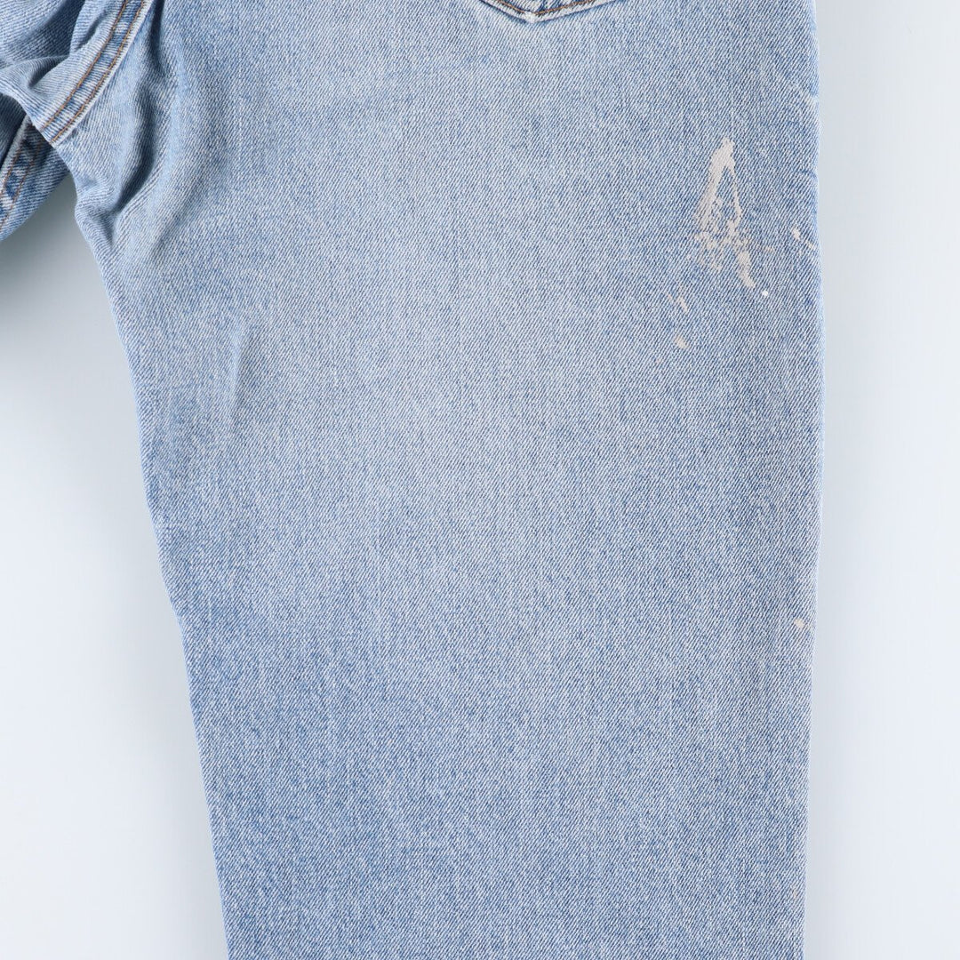 90'S Levi's 550 Relaxed Fit Tapered Leg Denim Pants, Made in the USA, Men's, Size 35, Vintage cotton Blue type light blue Vintage Second Hand