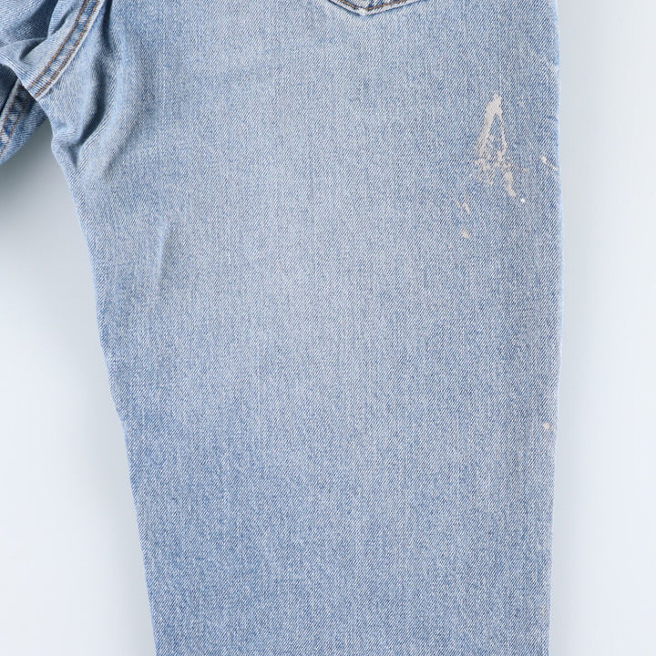 90'S Levi's 550 Relaxed Fit Tapered Leg Denim Pants, Made in the USA, Men's, Size 35, Vintage cotton Blue type light blue Vintage Second Hand