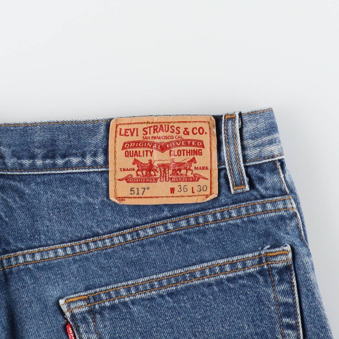 Levi's 517 Boot Cut Denim Pants, Men's, Size 36 cotton blue type Vintage Second Hand