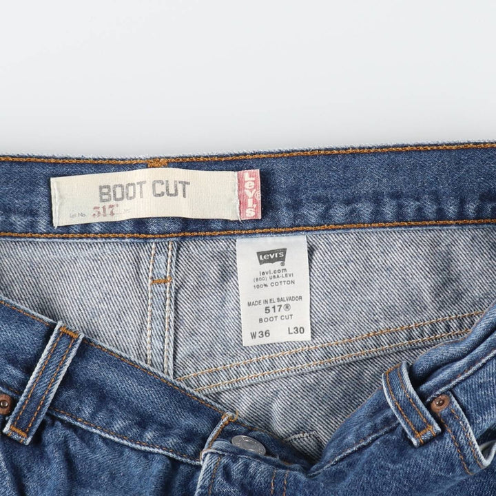 Levi's 517 Boot Cut Denim Pants, Men's, Size 36 cotton blue type Vintage Second Hand