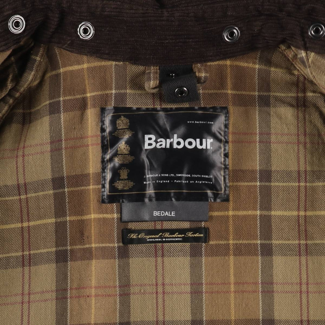 00s~ Barbour BEDALE 3 Warrant Waxed Cotton Oiled Jacket Made in England C46 Men's XL equivalent /eaa515201