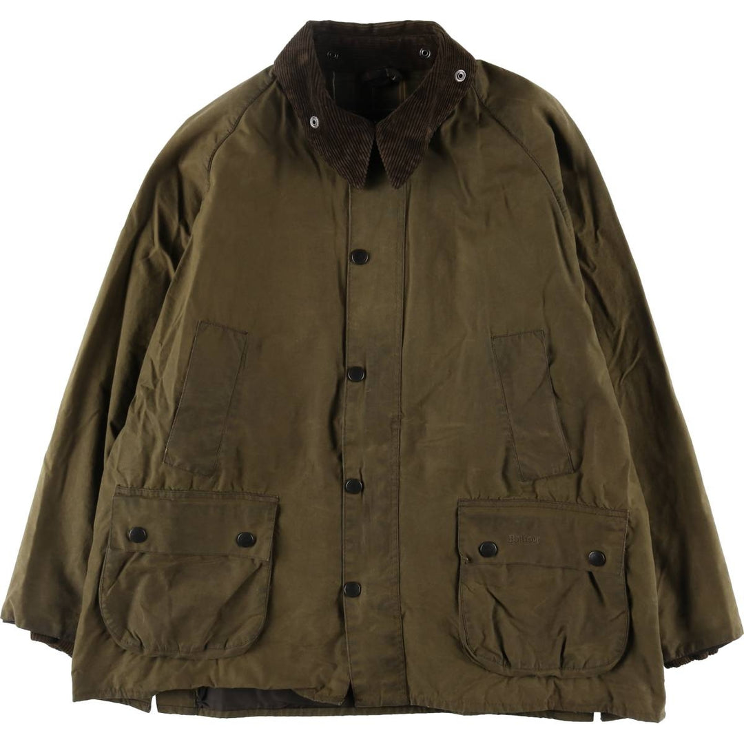 00s~ Barbour Classic Bedale 3 Warrant Waxed Cotton Oiled Jacket Made in England C46 Men's S equivalent /eaa515208