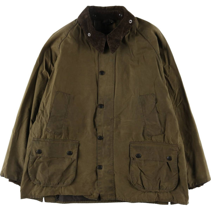 00s~ Barbour Classic Bedale 3 Warrant Waxed Cotton Oiled Jacket Made in England C46 Men's S equivalent /eaa515208
