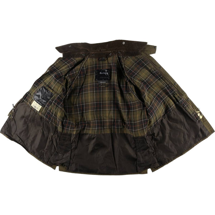 00s~ Barbour Classic Bedale 3 Warrant Waxed Cotton Oiled Jacket Made in England C46 Men's S equivalent /eaa515208
