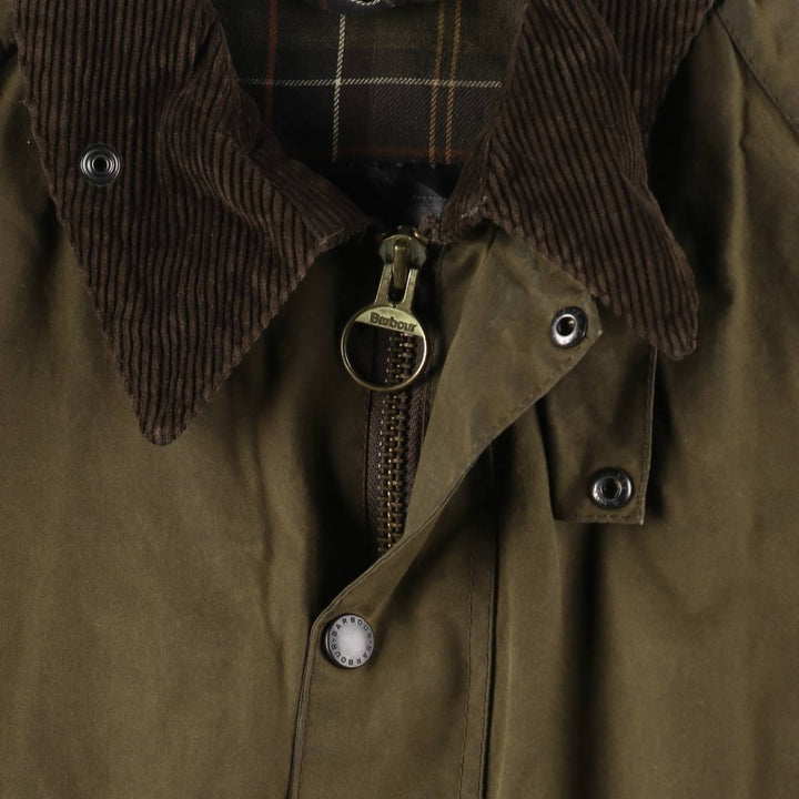 00s~ Barbour Classic Bedale 3 Warrant Waxed Cotton Oiled Jacket Made in England C46 Men's S equivalent /eaa515208