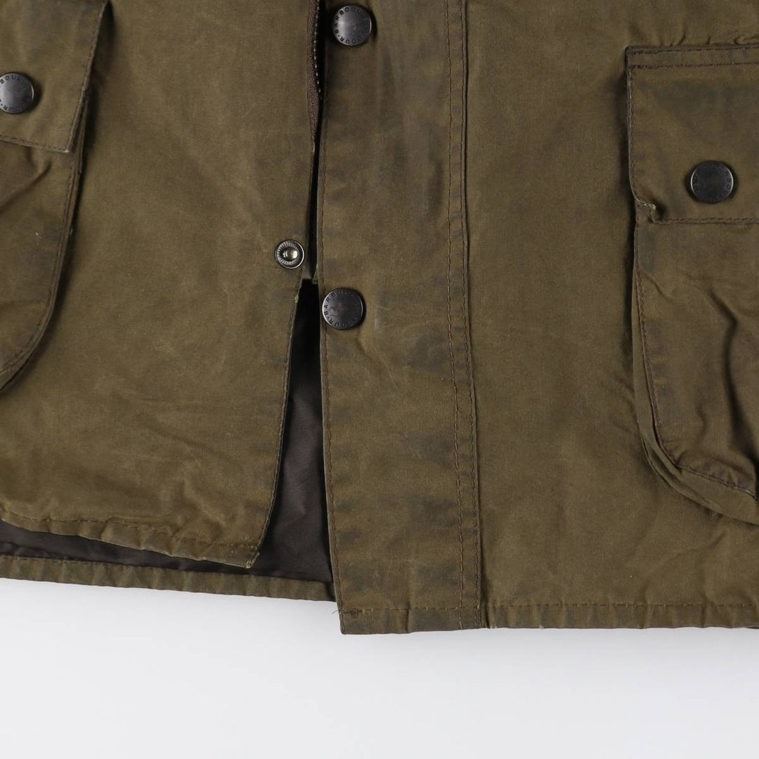 00s~ Barbour Classic Bedale 3 Warrant Waxed Cotton Oiled Jacket Made in England C46 Men's S equivalent /eaa515208