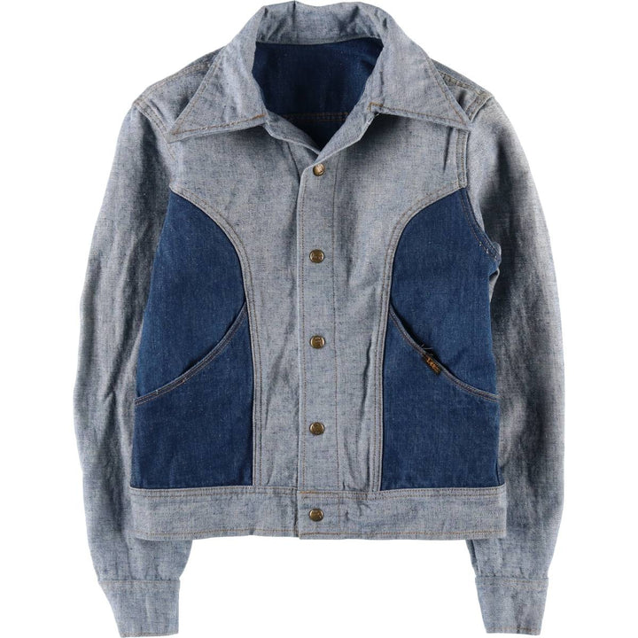 70'S Lee reversible denim jacket, denim jacket, made in USA, men's size S, vintage /eaa515249