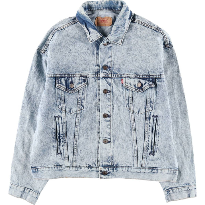 90'S Levi's 70507-0219 Chemical Wash Denim Jacket, G-Jean, Made in USA, Men's XL, Vintage /eaa515255