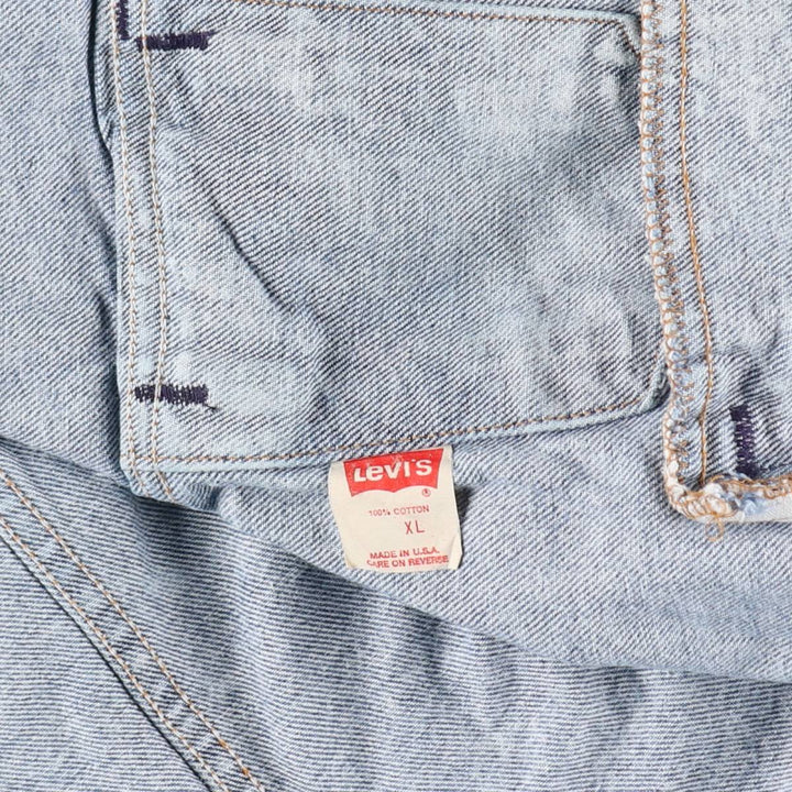90'S Levi's 70507-0219 Chemical Wash Denim Jacket, G-Jean, Made in USA, Men's XL, Vintage /eaa515255