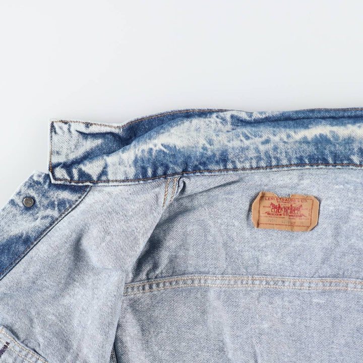 90'S Levi's 70507-0219 Chemical Wash Denim Jacket, G-Jean, Made in USA, Men's XL, Vintage /eaa515255