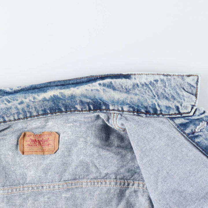 90'S Levi's 70507-0219 Chemical Wash Denim Jacket, G-Jean, Made in USA, Men's XL, Vintage /eaa515255