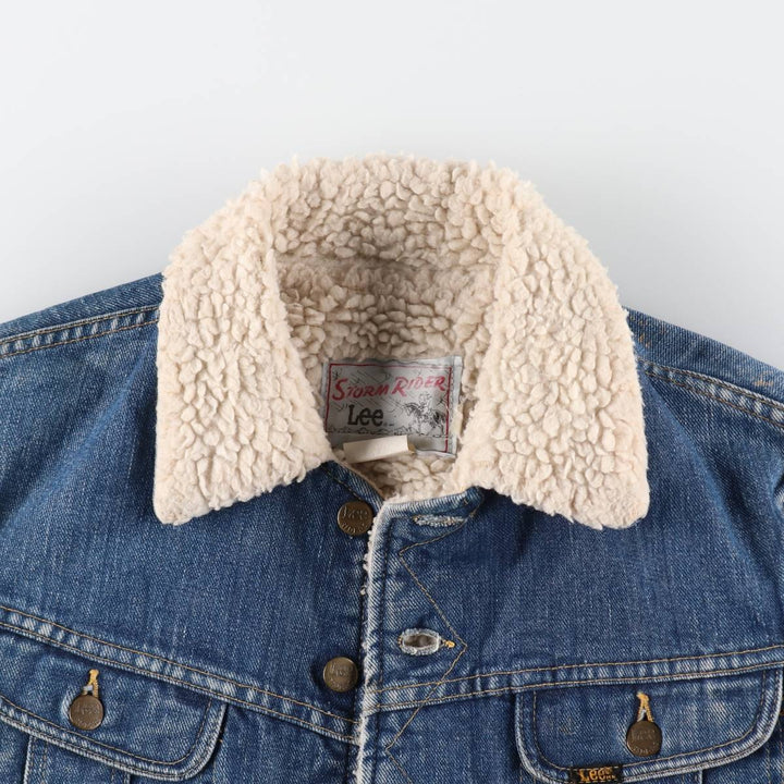 70s~80'S Lee STORM RIDER denim fleece jacket made in USA, men's size S, vintage /eaa515277