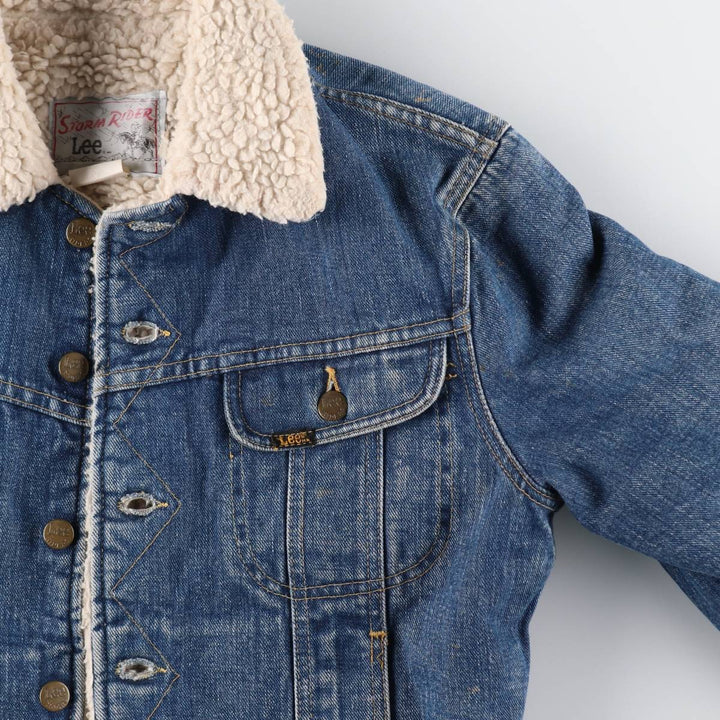 70s~80'S Lee STORM RIDER denim fleece jacket made in USA, men's size S, vintage /eaa515277