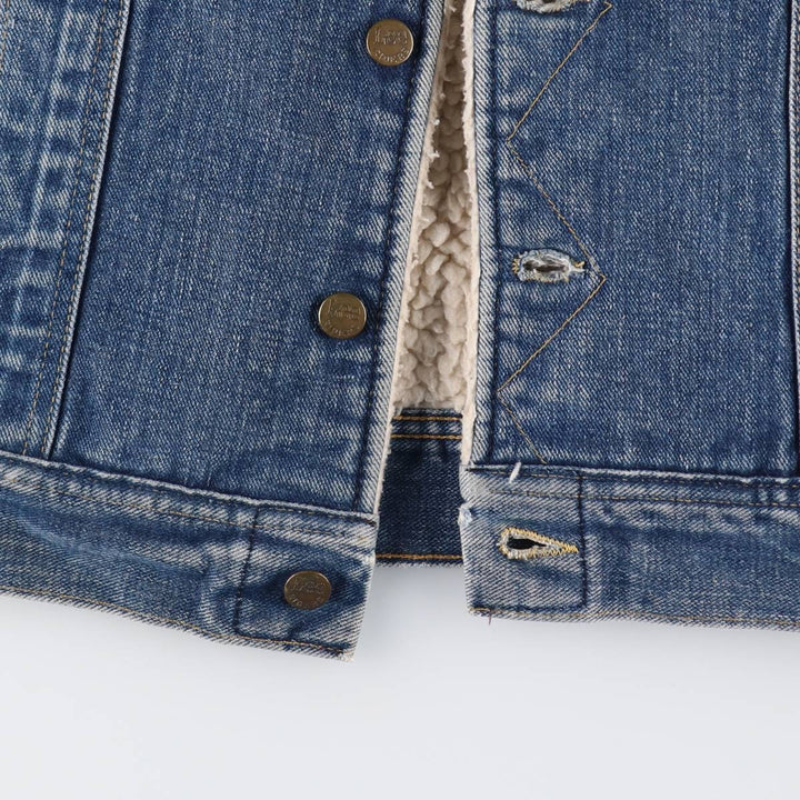 70s~80'S Lee STORM RIDER denim fleece jacket made in USA, men's size S, vintage /eaa515277