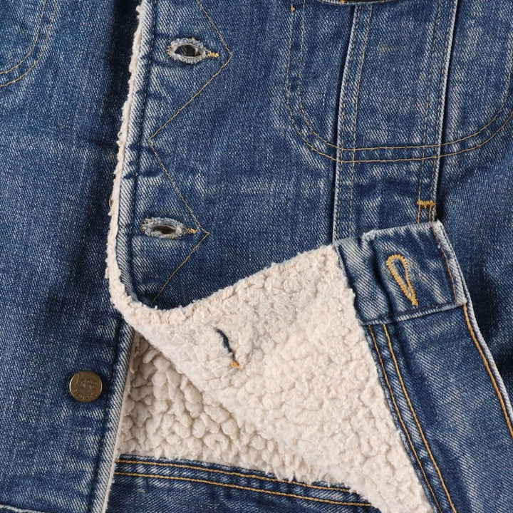 70s~80'S Lee STORM RIDER denim fleece jacket made in USA, men's size S, vintage /eaa515277