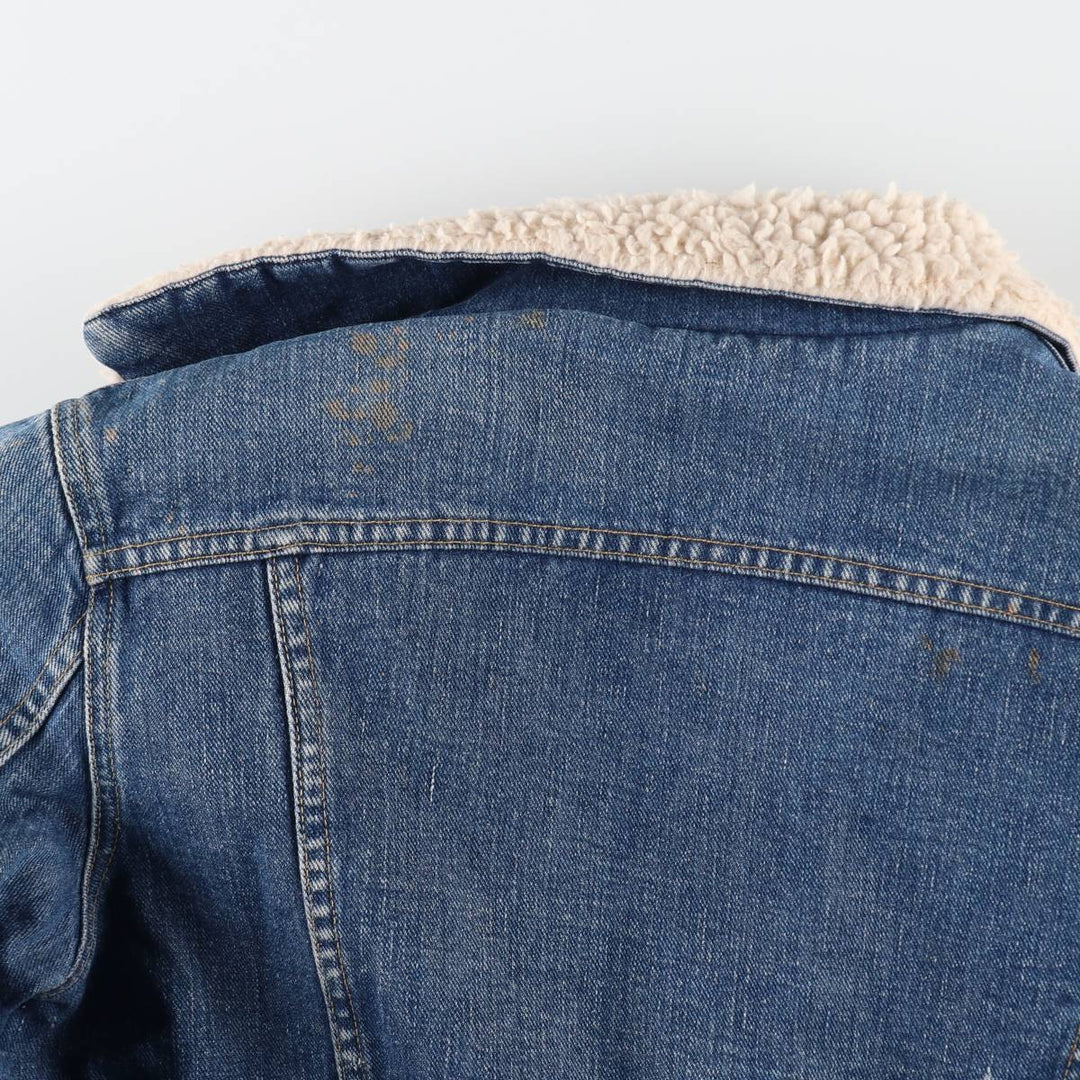 70s~80'S Lee STORM RIDER denim fleece jacket made in USA, men's size S, vintage /eaa515277